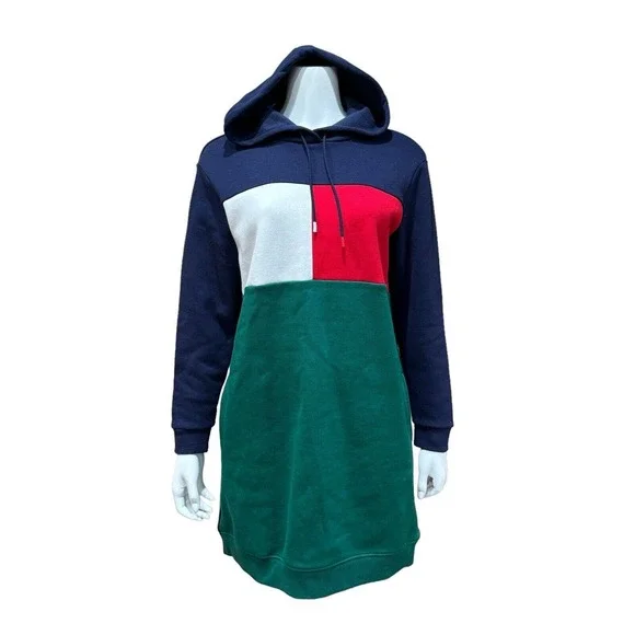 Tommy Hilfiger | Dresses | Tommy Hilfiger Women Pullover Sweatshirt Dress  Size Small Hoodie | Poshmark